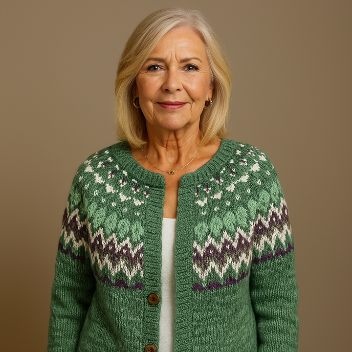 Saela & Co - Retro Icelandic Wool Cardigan