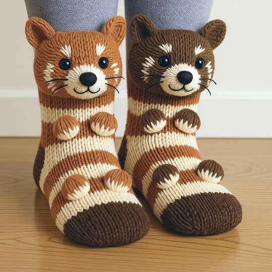CozyRedPanda – Snuggly Socks