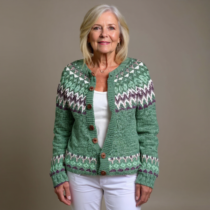 Saela & Co - Retro Icelandic Wool Cardigan