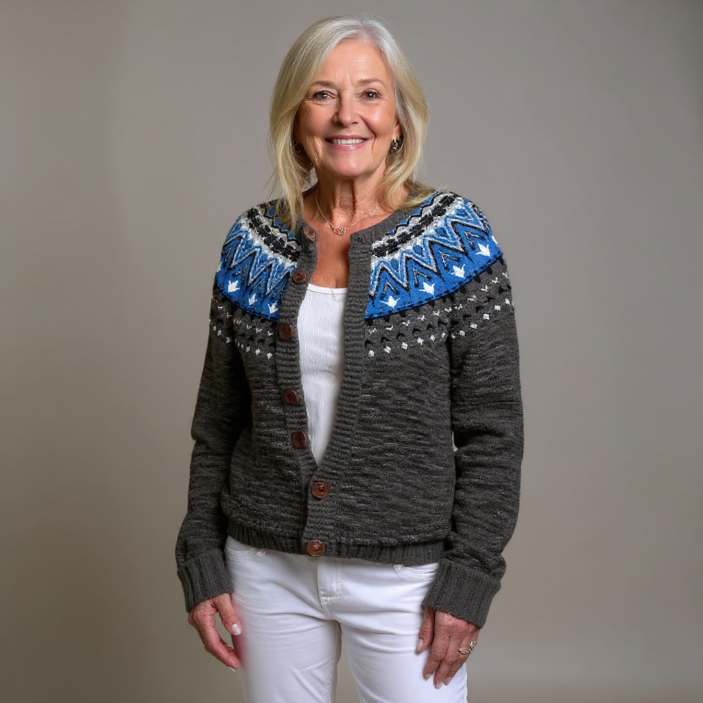 Saela & Co  - Retro Icelandic Wool Cardigan