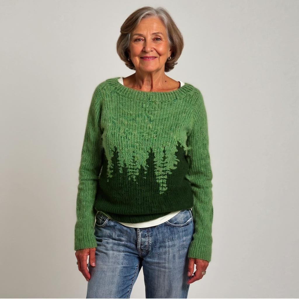 Saela & Co - Vintage Icelandic Wool Sweater in Paisley Design