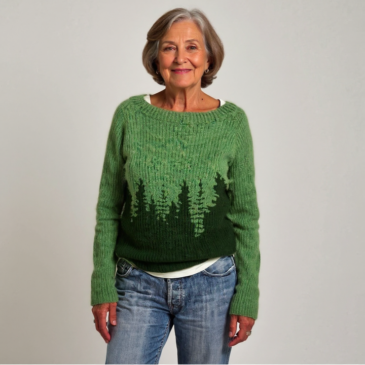Saela & Co - Vintage Icelandic Wool Sweater in Paisley Design