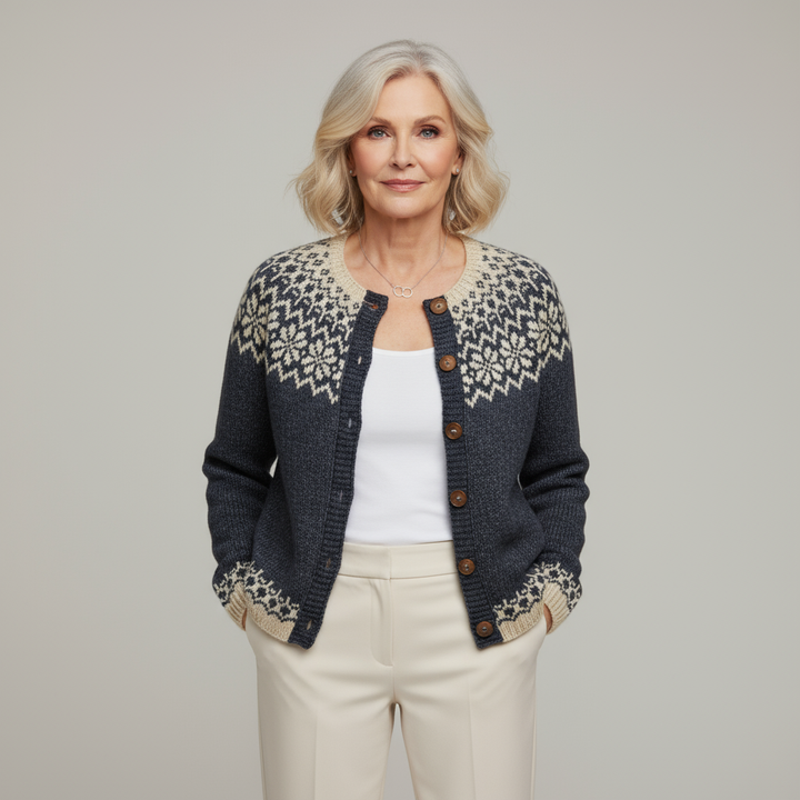 Saela & Co - Classic Vintage Knit Wool Cardigan